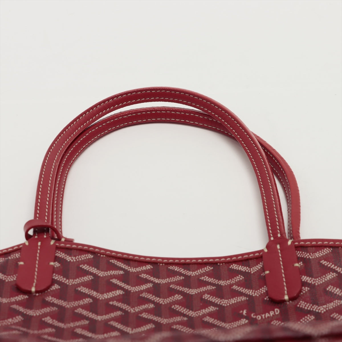 Goyard Saint Louis Goyardine Leather Tote Bag PM Red