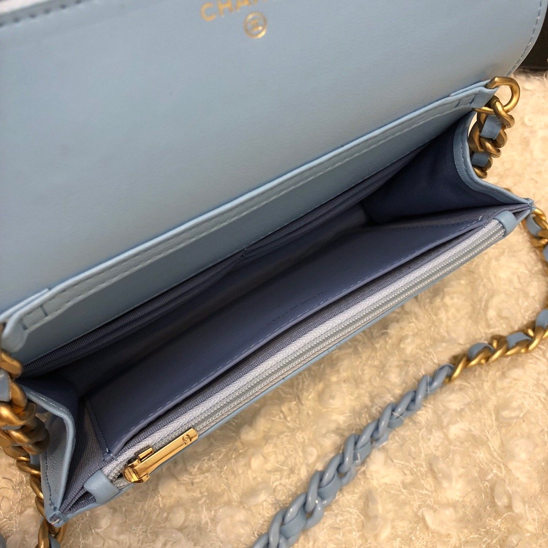 CHLOriginal Small Classic Flap Bag Gold Hardware Blue For Women, Women’s Handbags, Shoulder Bags 7.5in/19cm AP33814