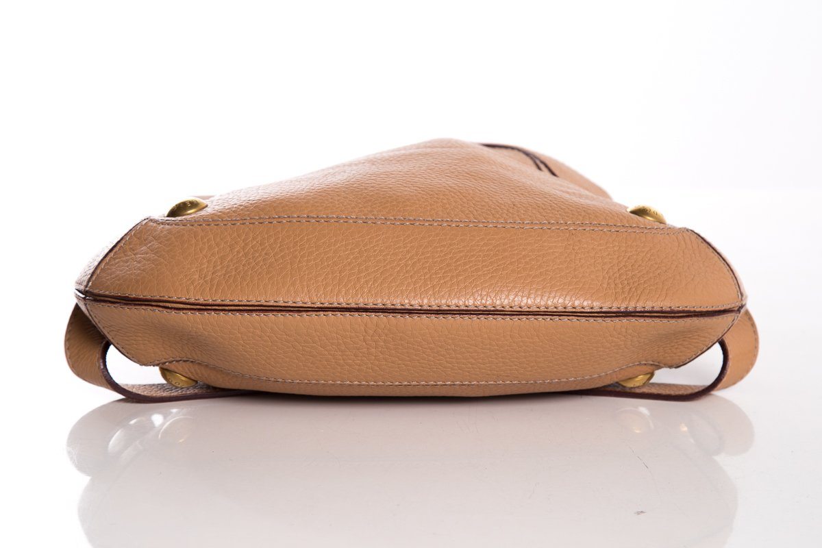 Dolce & Gabbana Tan Leather D-Ring Shoulder Bag