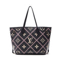 LOUIS VUITTON Monogram Amplant Neval MM Tote Bag Leather Noir  Ivory × Pink   Business Bag  Startup Back Mens Tote Bag【 Ship】