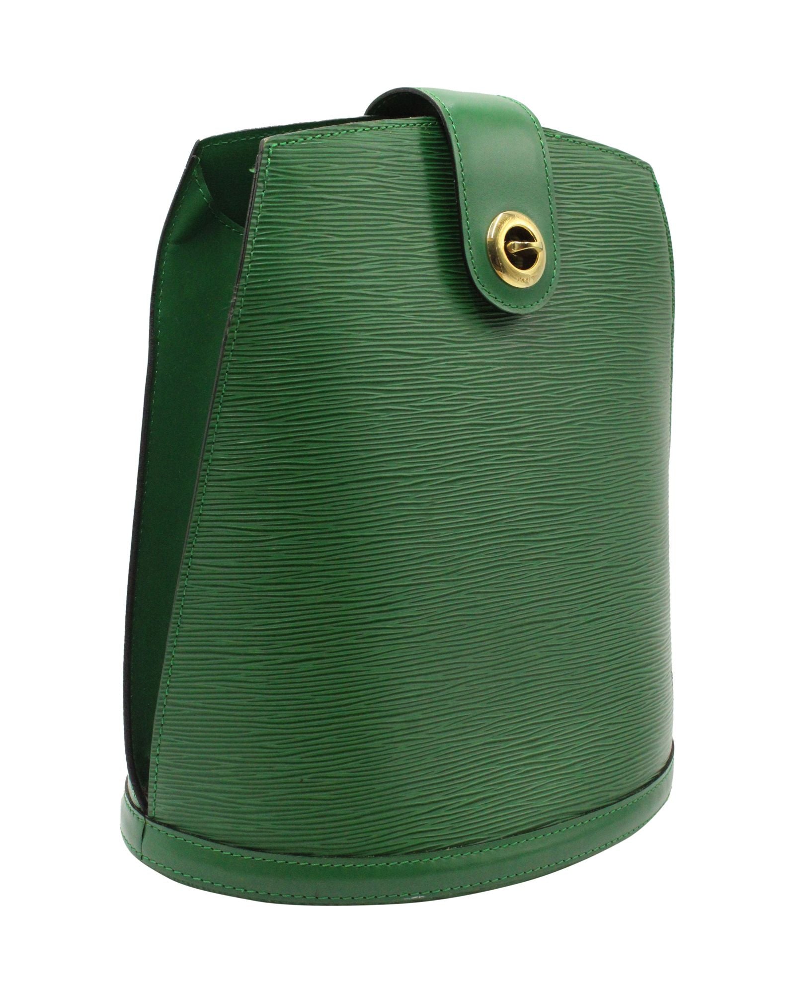 Louis Vuitton Cluny Shoulder Bag in Green Epi Leather