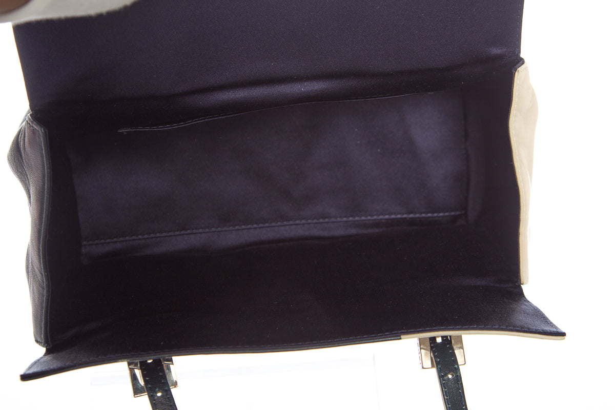 Fendi Navy and Natural Handbag