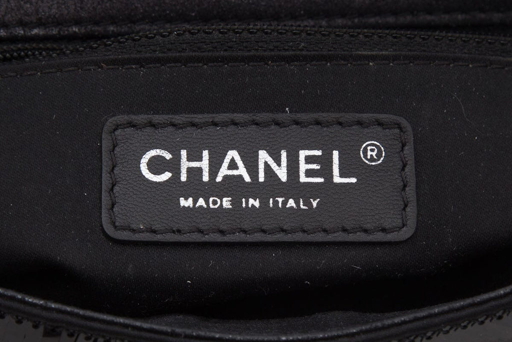 Chanel Black Sequin 2013/14 Single Flap Handbag