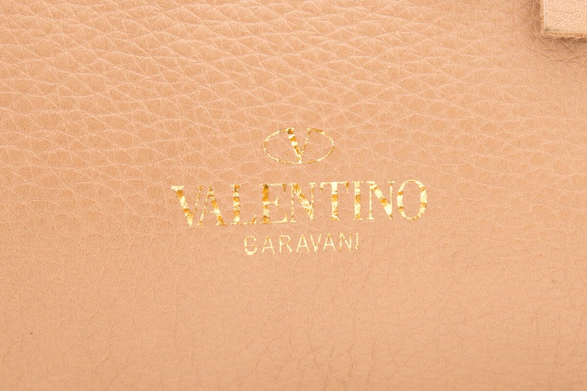 Valentino Garavani C ROCKEE Blush Fringe Rockstud Tote