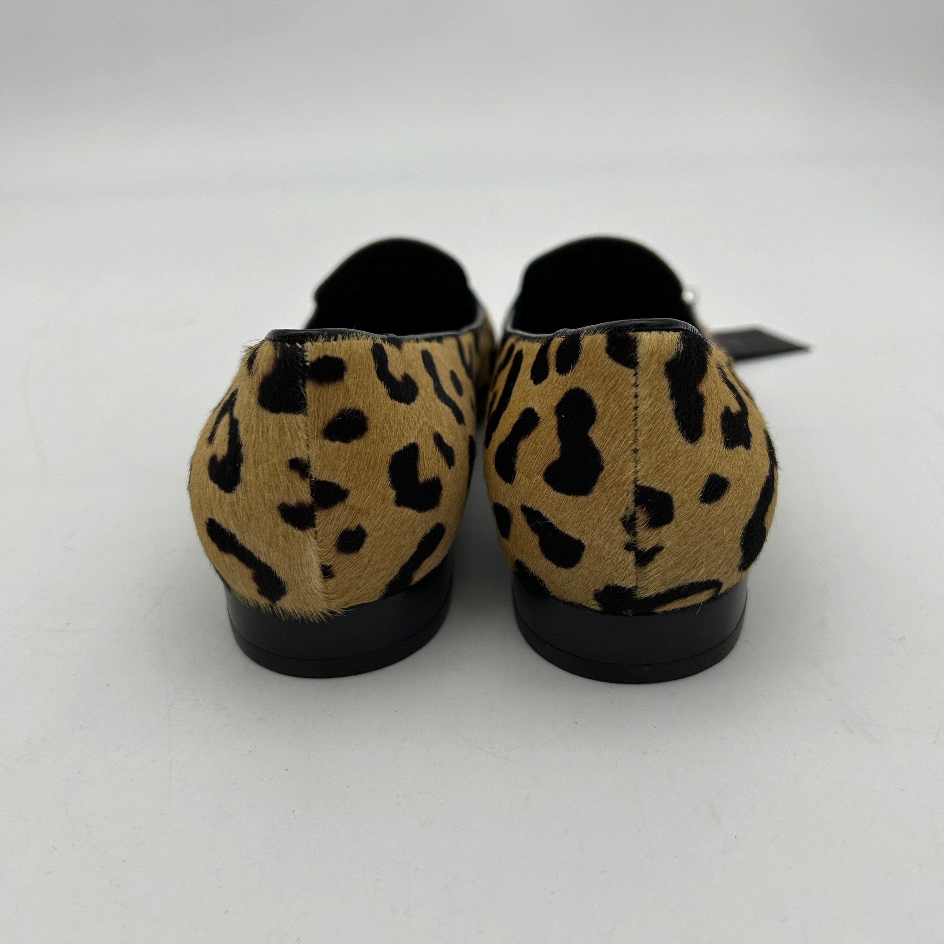 Saint Laurent Paris Brown Leopard Print Calf Hair Tribtoo Platform Pumps US Women`s Size 4 24080809