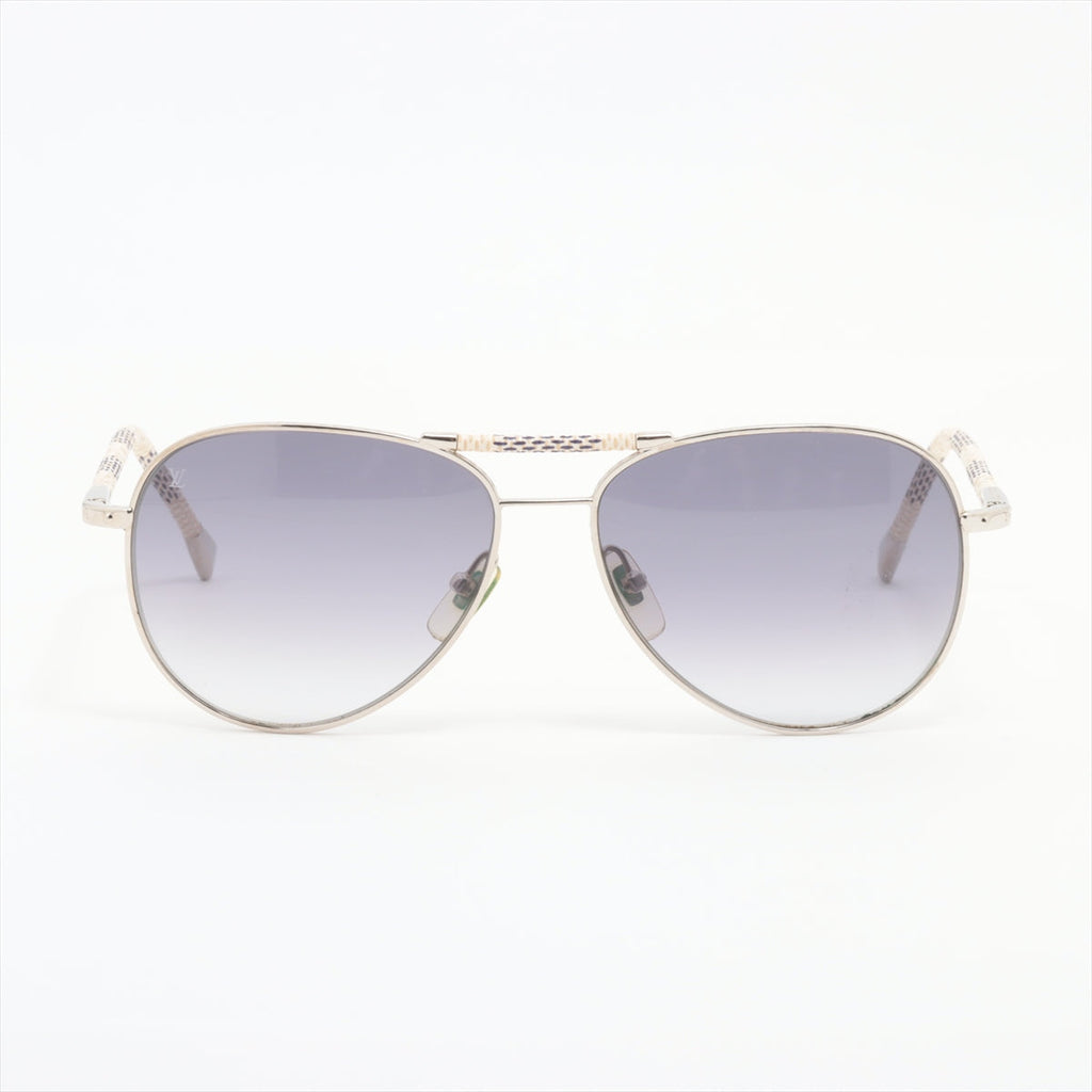 Louis Vuitton Z0203U Compilation Pilot Sun Glasses PVC x Metal Ivory 5815