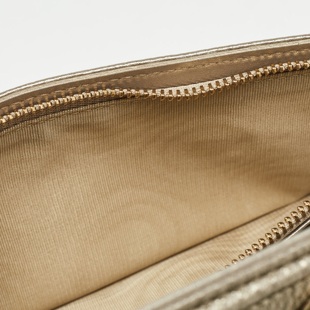 Dior Gold Leather Diorama Continental Wallet