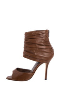 Manolo Blahnik Brown Leather Heels SZ 36.5