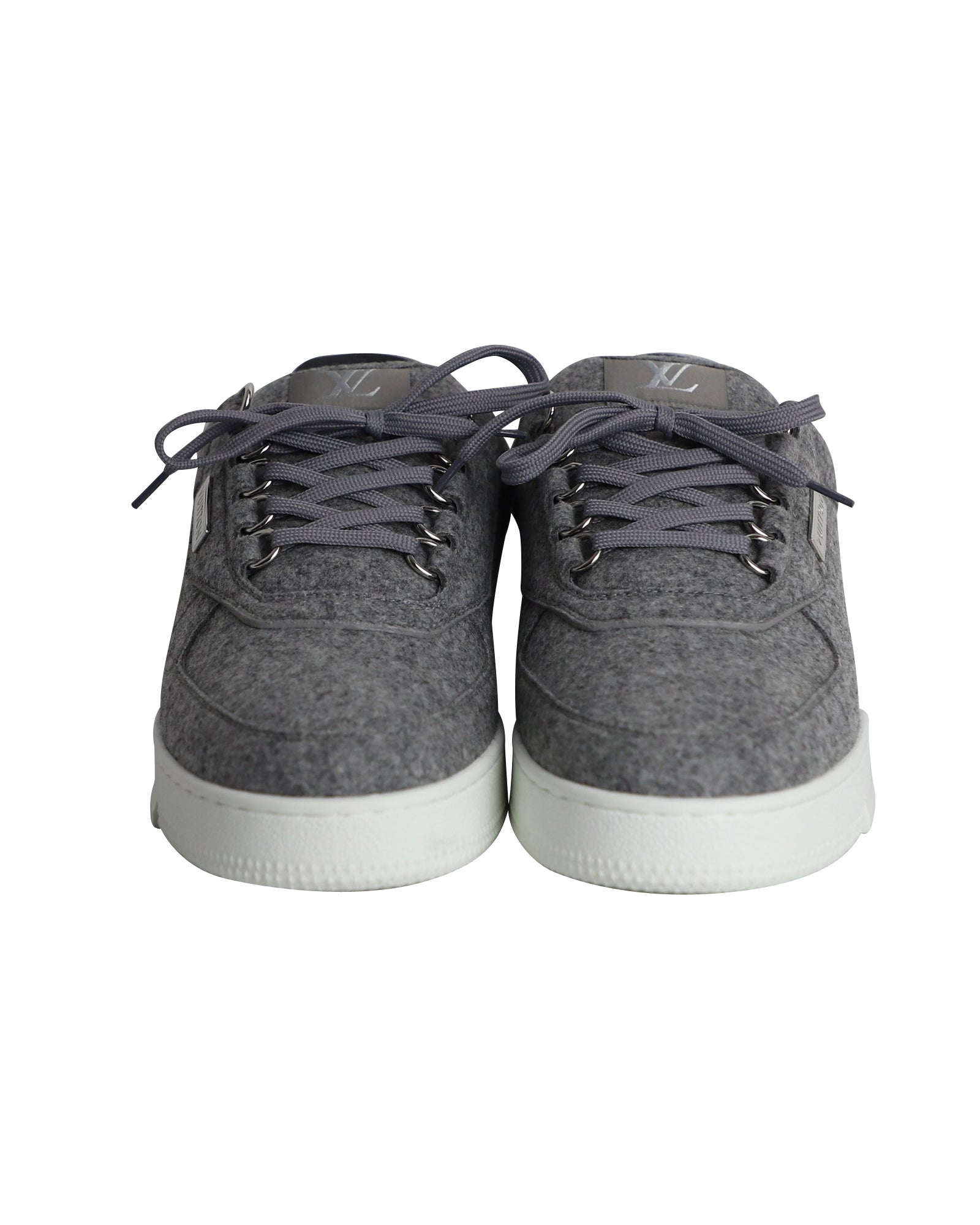 Louis Vuitton Low Top Sneakers in Grey Wool