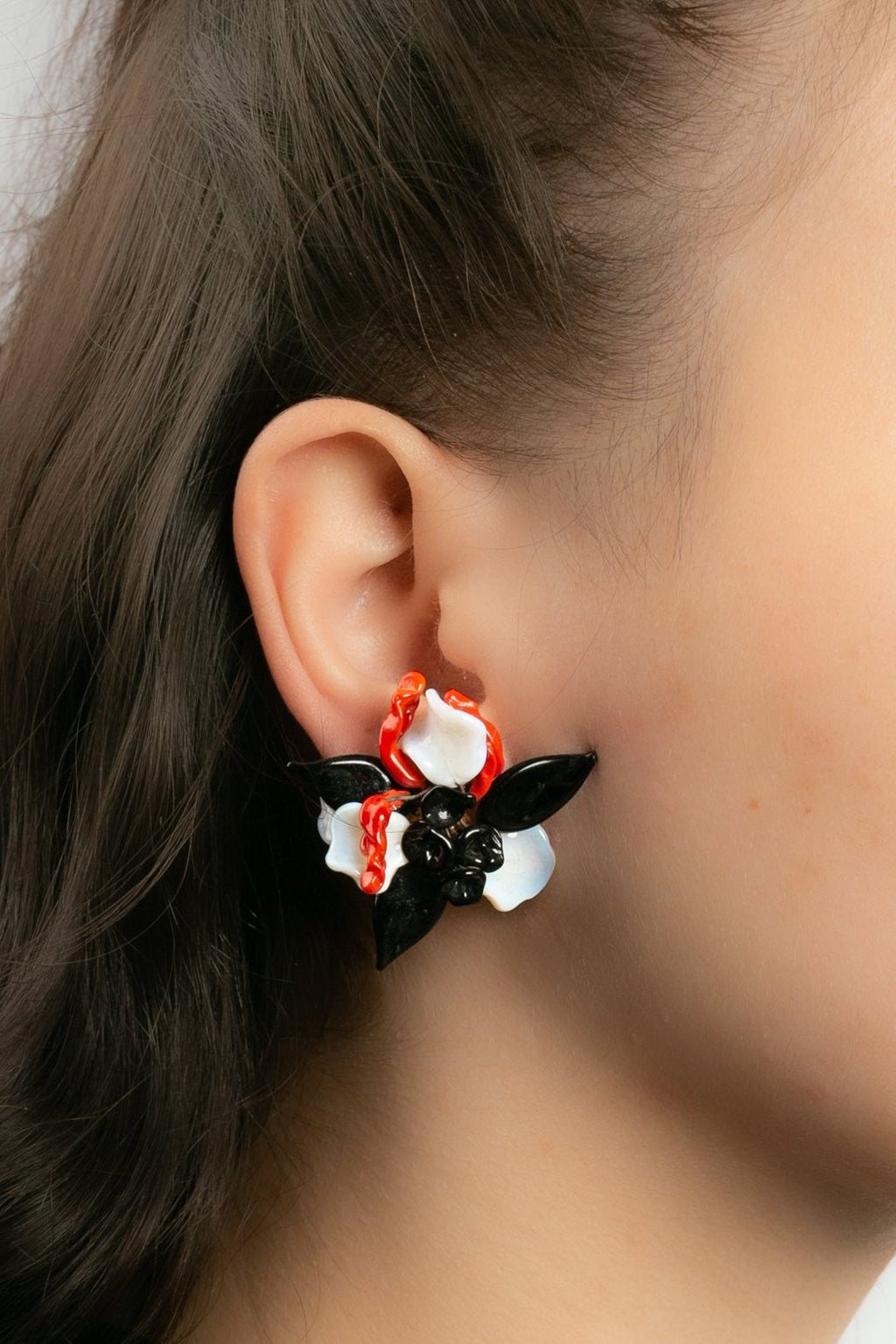 Boucles d'oreilles clips en pÃƒÆ’Ã‚Â¢te de verre Rousselet