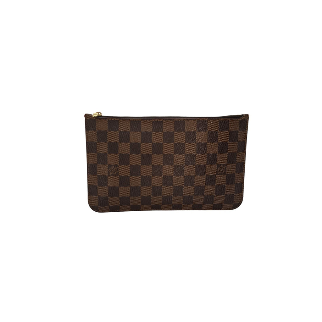 Louis Vuitton Damier Ebene Neverfull Pochette Wristlet
