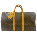 Louis Vuitton Keiphorus 55 Boston Bag Monogram Brown G  Leather Canvas Cadena Travel Bag