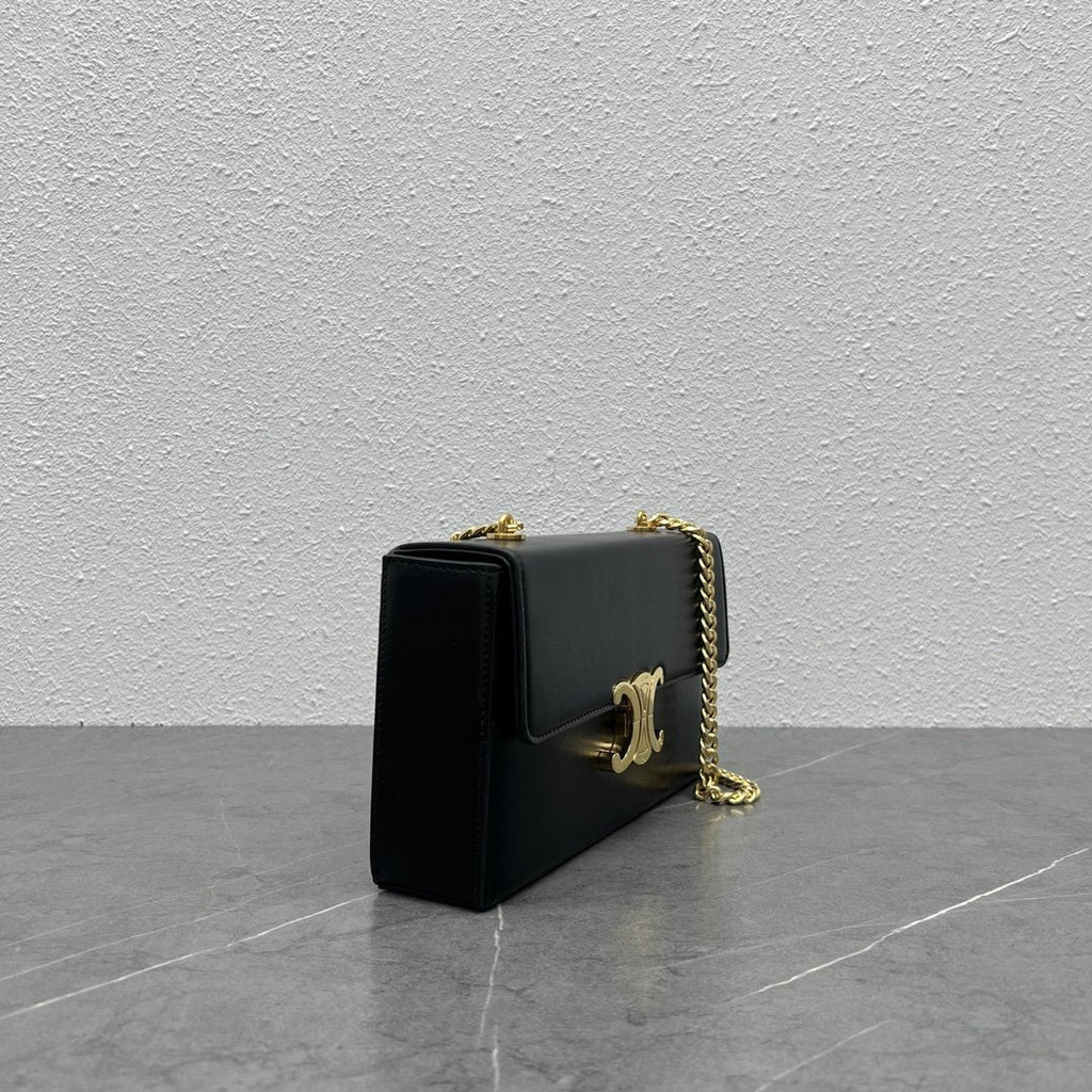 GLAMI Chain Box Triomphe Bag Black For Women 9in/22cm 110803BF4.38NO