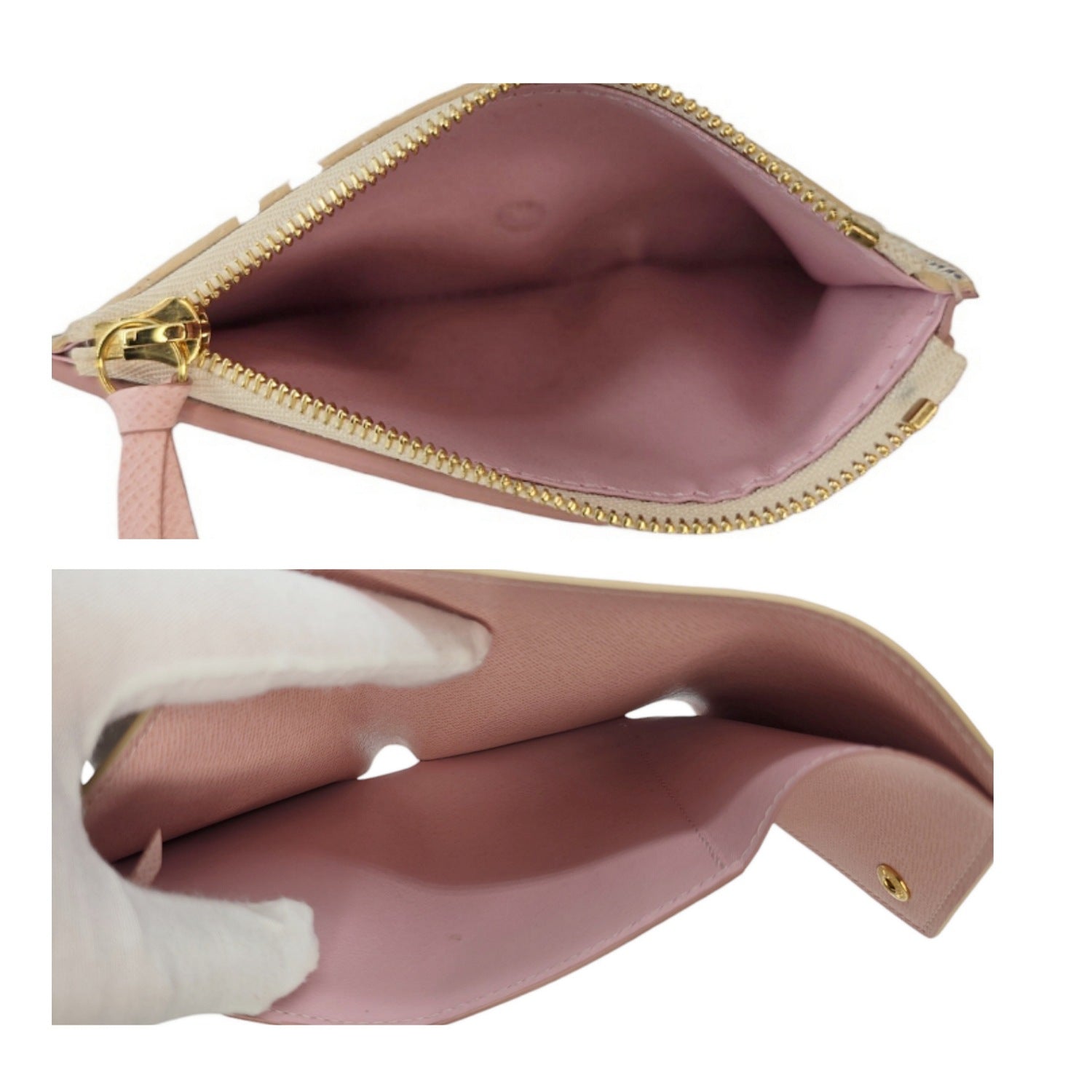 Louis Vuitton Damier Azur Victorine Rose Ballerine Wallet