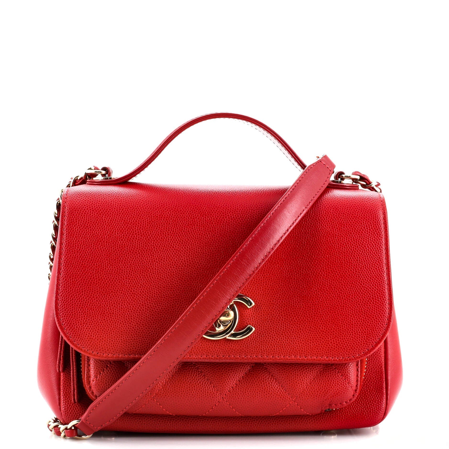 CHANEL Business Affinity Flap Bag Quilted Caviar Mini