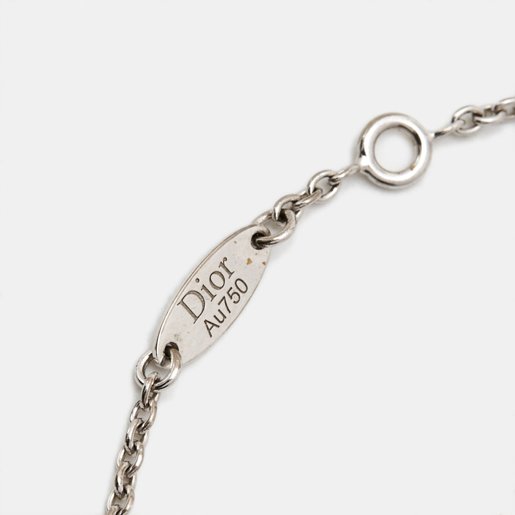 Dior Rose Des Vents Mother Of Pearl Diamond 18K White Gold Bracelet