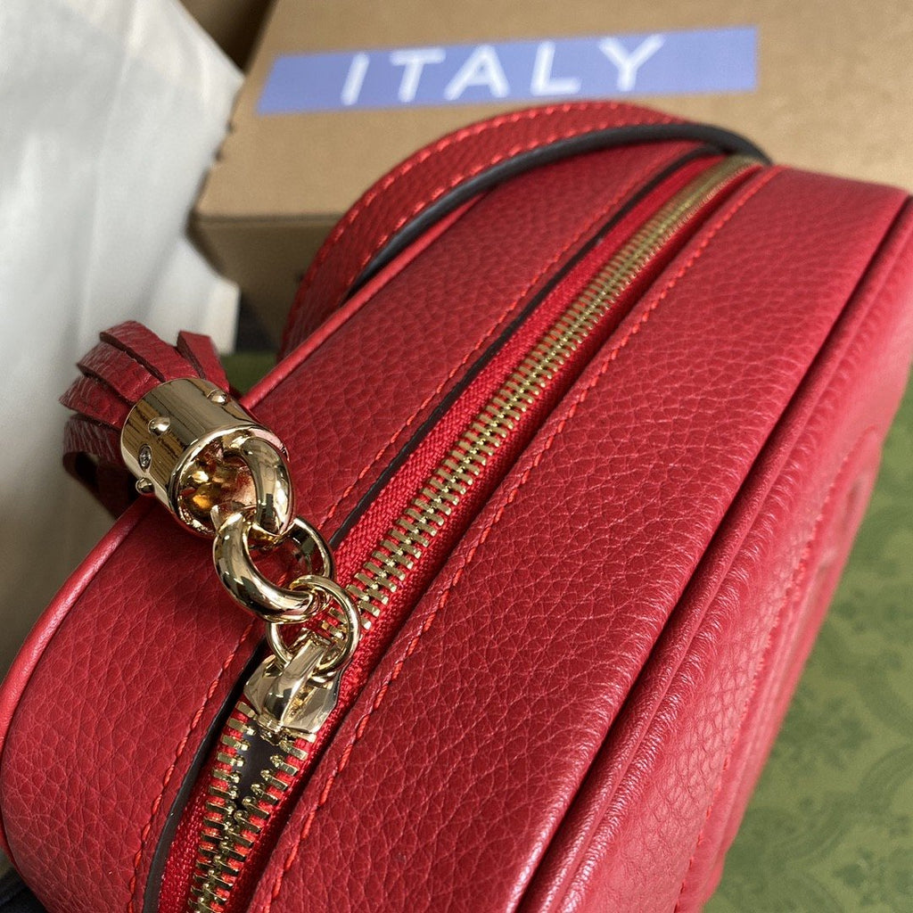gg Soho Small Disco Bag Red For Women, Women’s Bags, Shoulder And Crossbody Bags 8in/21cm gg 308364