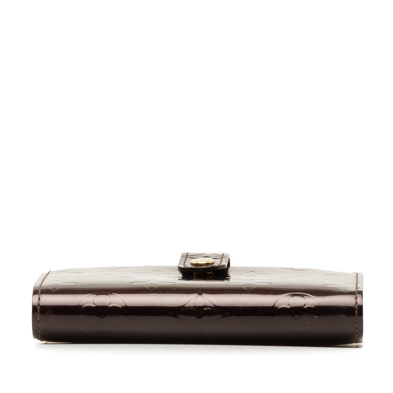 Louis Vuitton Monogram Verne Portefolio Vienna Double Fold Wallet M93521 Amarant Pearl Patent Leather  Louis Vuitton