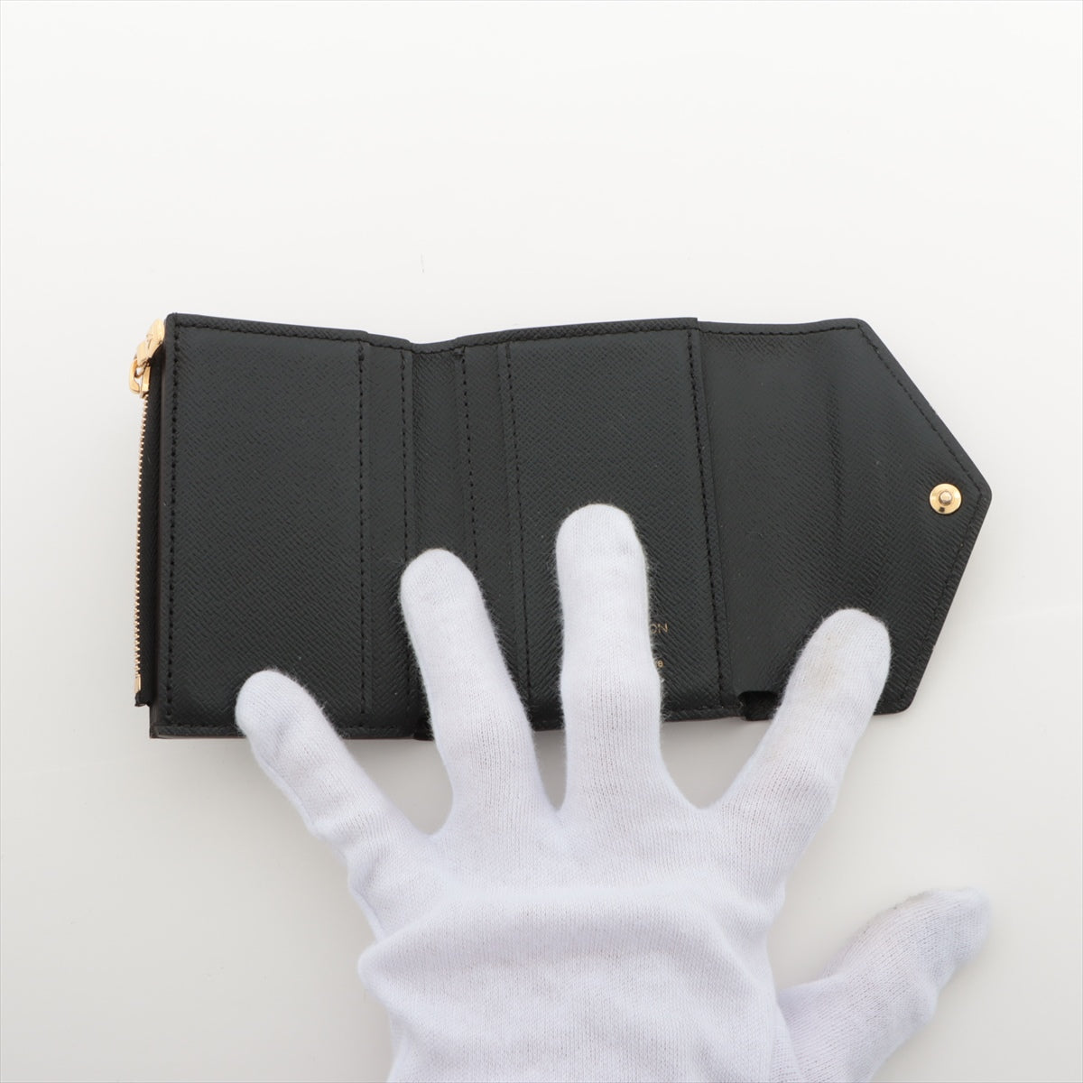 Louis Vuitton Giant Monogram Reversee Portefolio Zoe M80725 Black X Brown Compact Wallet