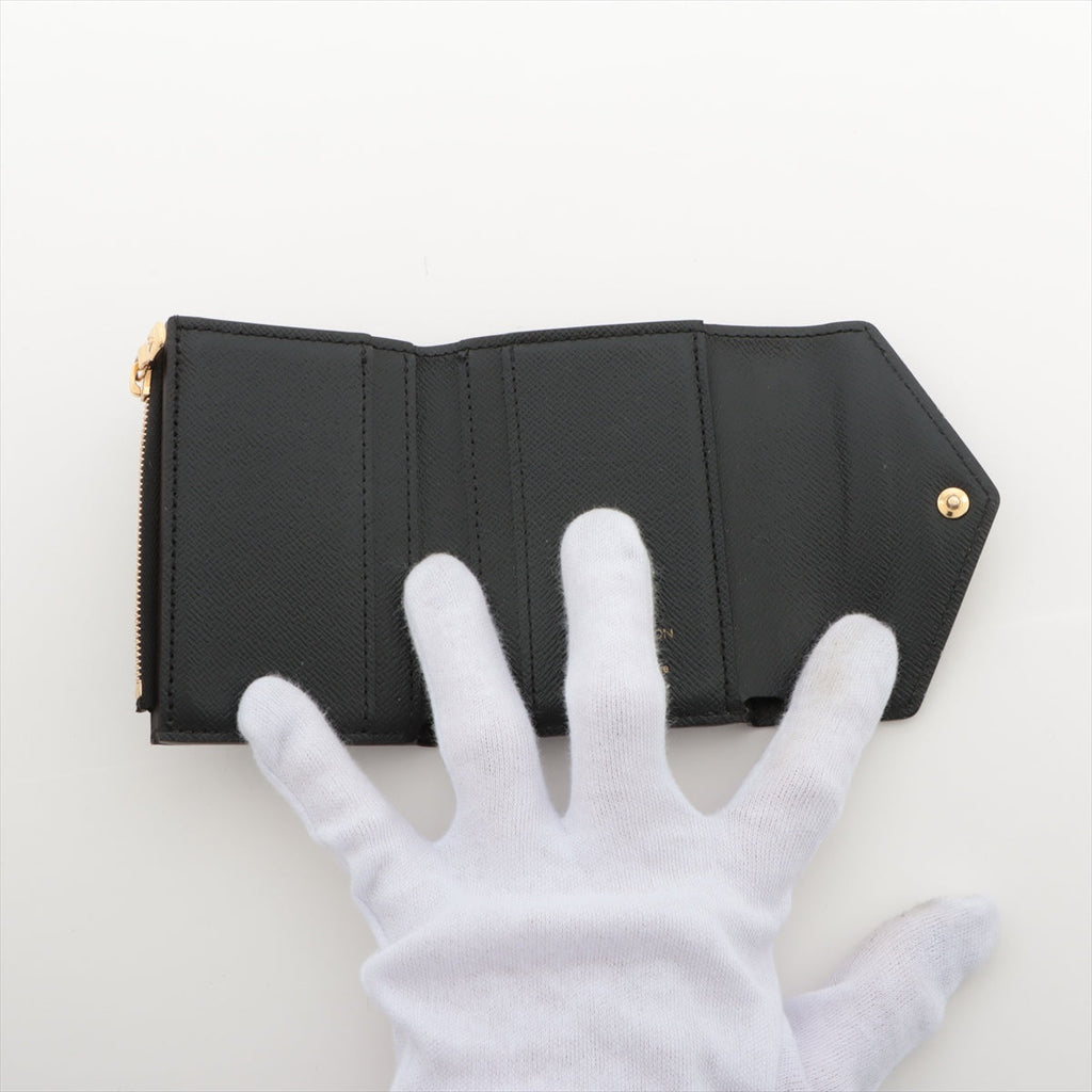 Louis Vuitton Giant Monogram Reversee Portefolio Zoe M80725 Black X Brown Compact Wallet