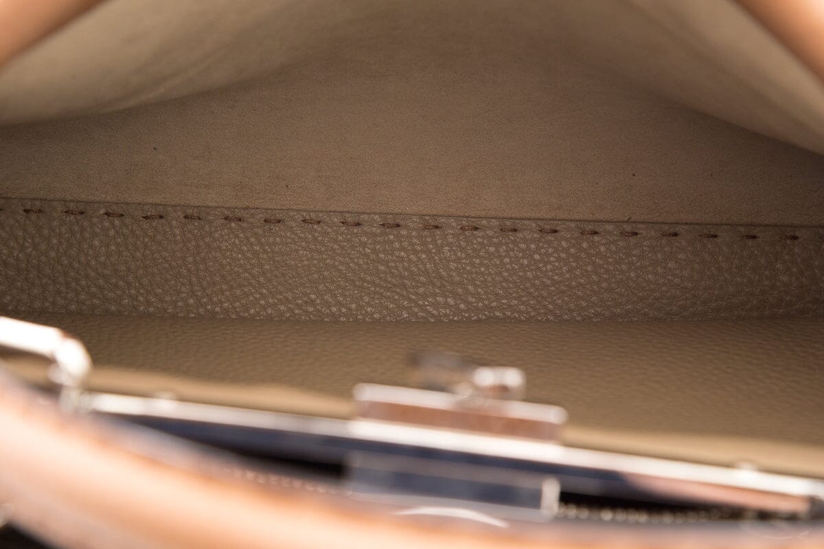 Fendi Brown Leather Medium Peak-A-Boo Handbag