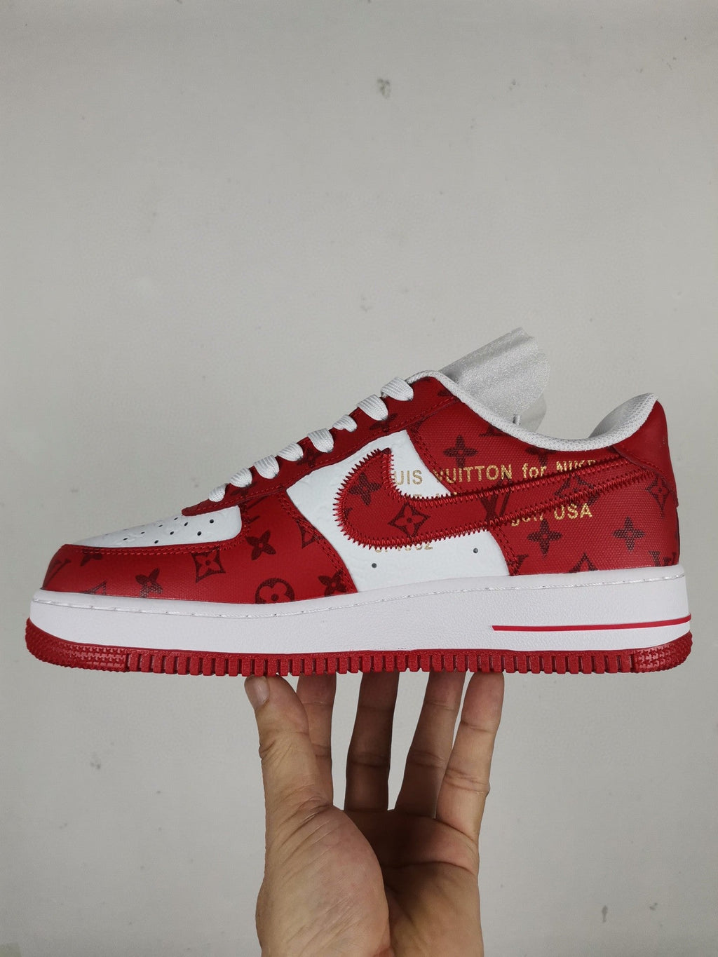Ã‚Â GLAMI ForGLAMI 1 Low x Louis Vuitton Virgil Abloh ‘White Red’ For Men LD 0242