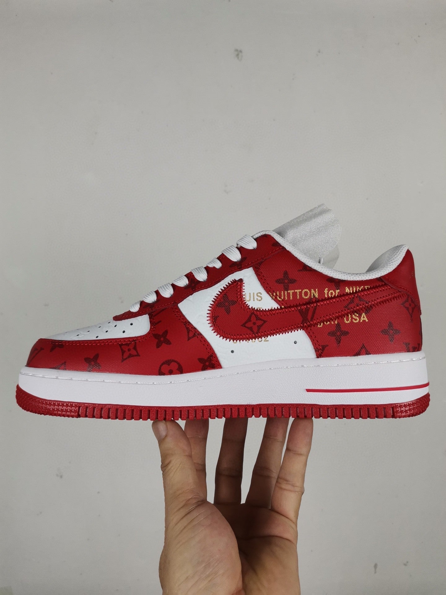 Ã‚Â GLAMI ForGLAMI 1 Low x Louis Vuitton Virgil Abloh ‘White Red’ For Men LD 0242