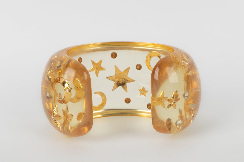 Bracelet manchette en lucite Chanel