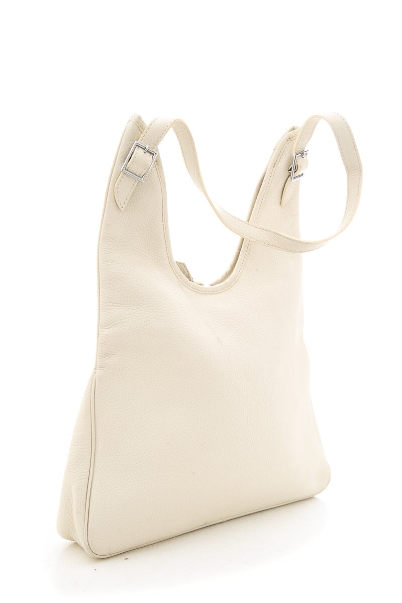 HermÃƒÆ’Ã‚Â¨s 2006 White Massai Leather Handbag