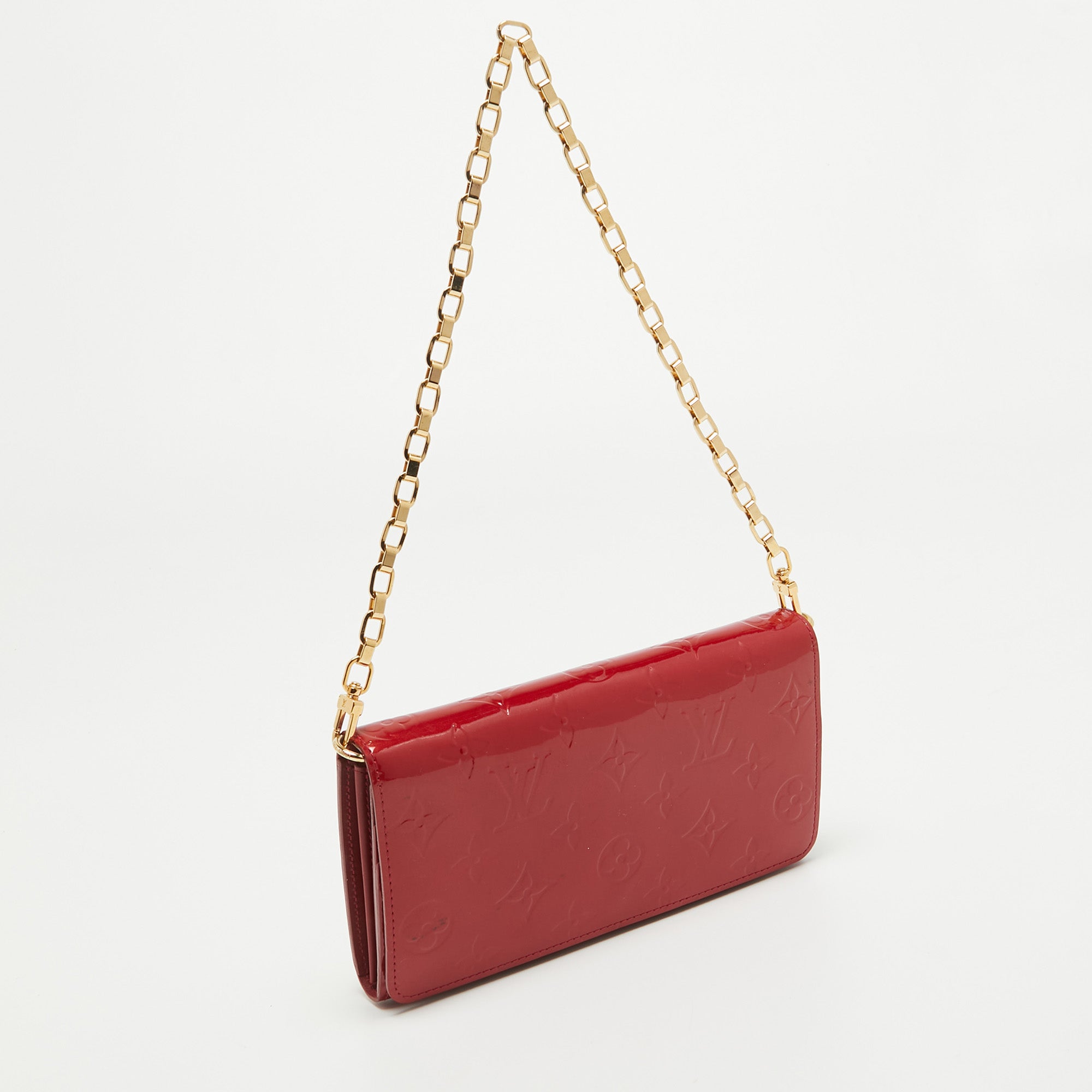 Louis Vuitton Pomme D'amour Monogram Vernis Chaine Wallet
