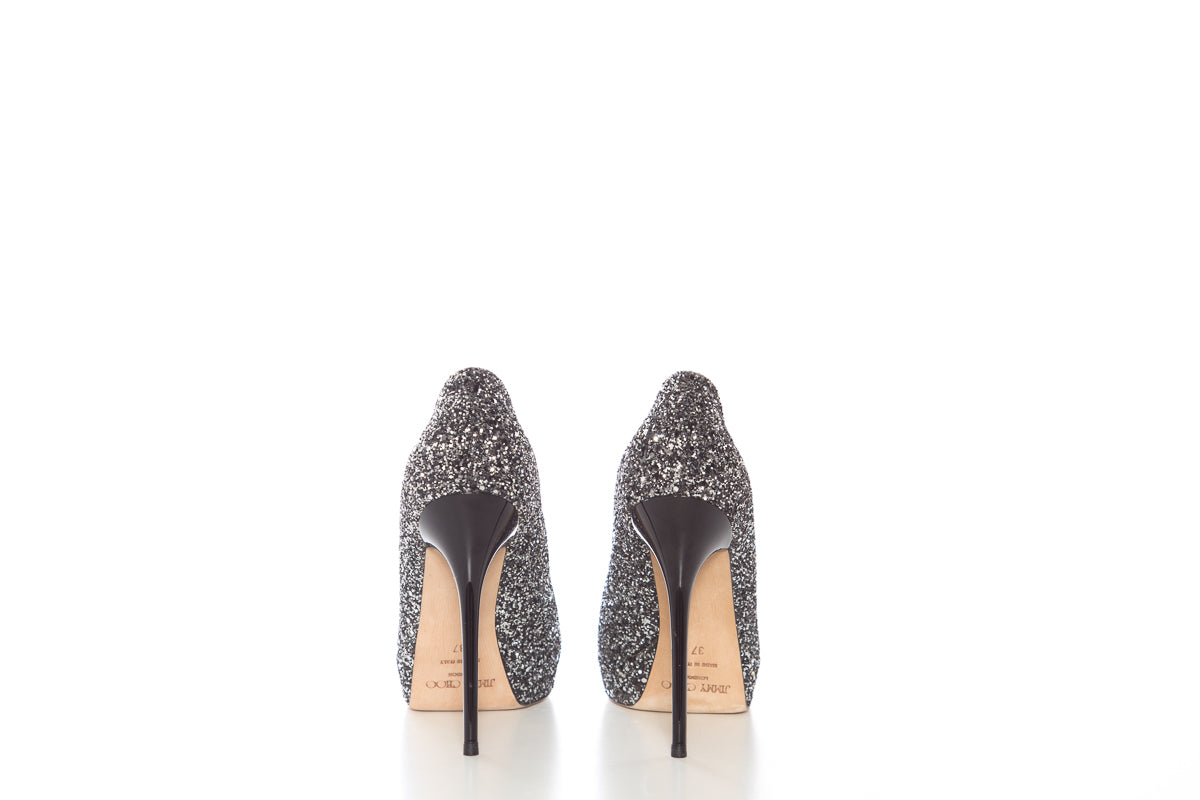 Jimmy Choo Black and Silver Pumps SZ 37