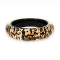 Louis Vuitton Aubergine & Gold LV Monogram Logo Inclusion Bangle Bracelet