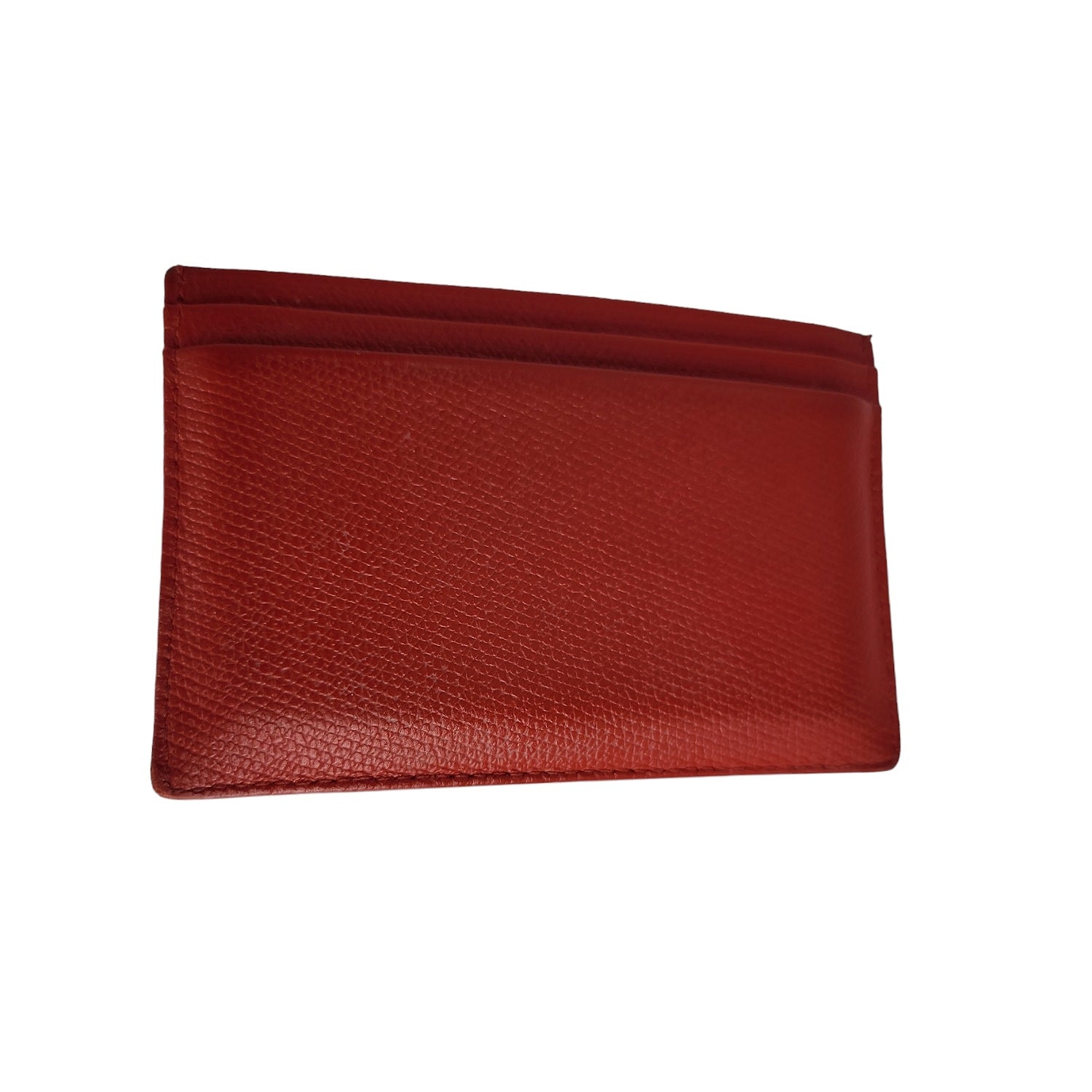 Chanel Vintage Red Caviar Coco Button Card Case