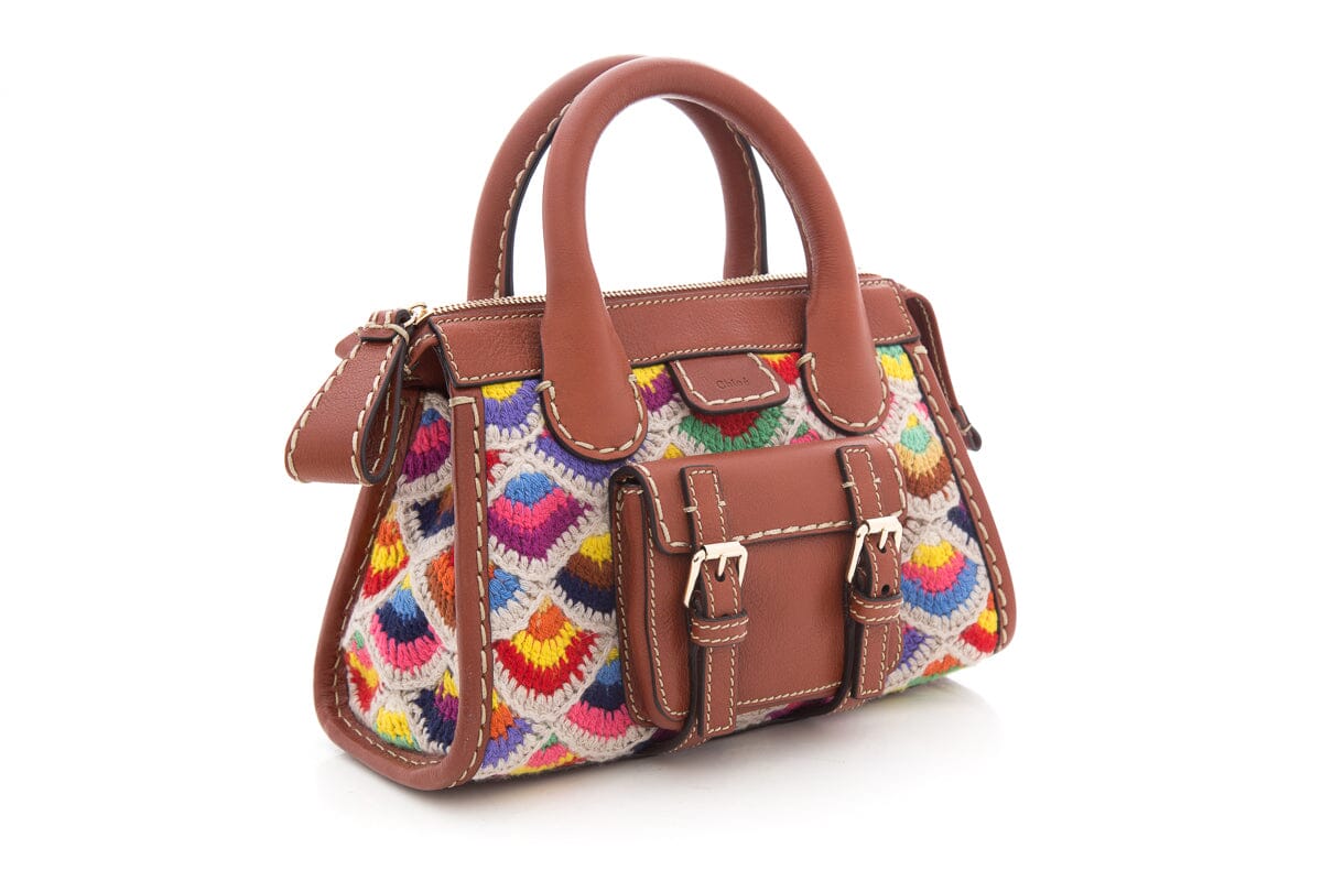 Chloe Multi Crochet & Leather Handbag
