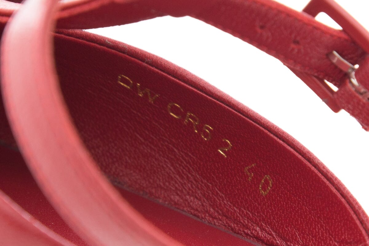 Valentino Red Leather Kitten Heels SZ 40