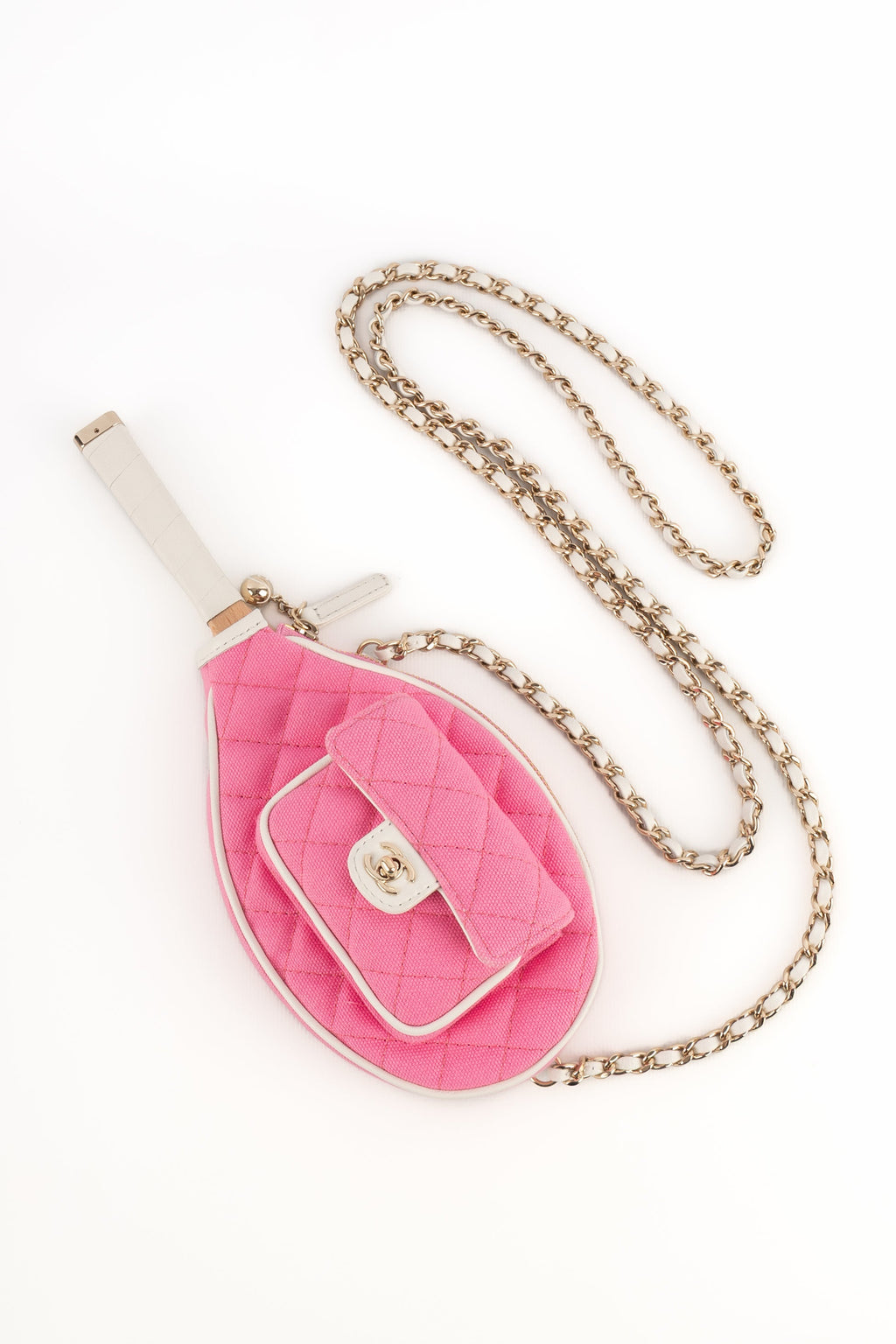 Sac de tennis "mini raquette miroir" Chanel croisière 2023