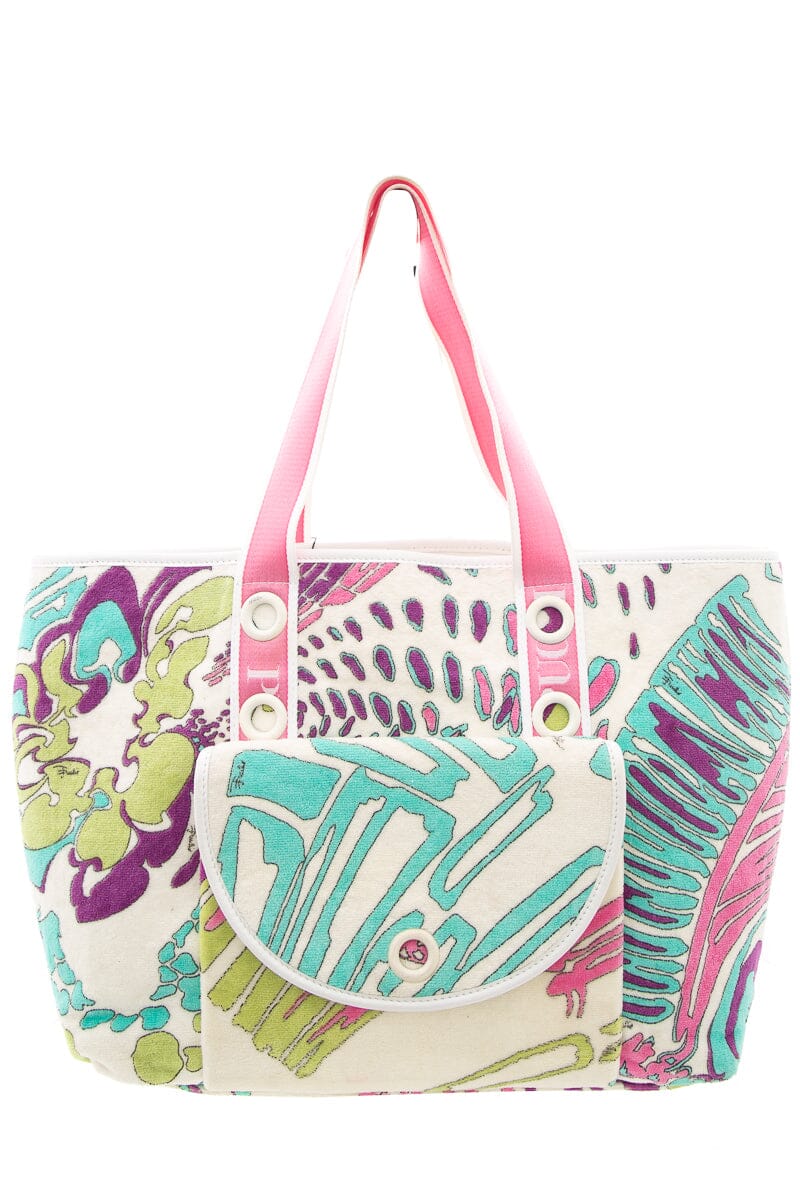 Emilio Pucci Multicolor Terry Cloth Tote