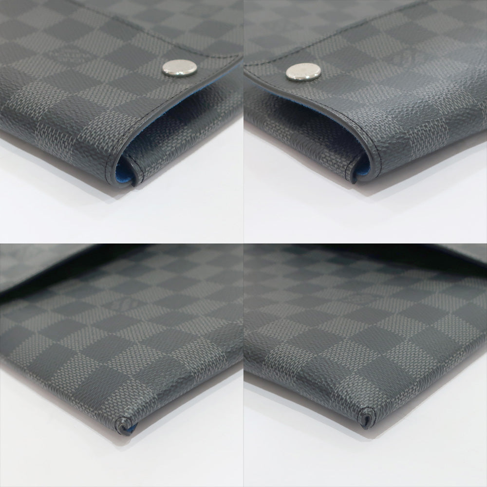 Louis Vuitton Alma Triple Pochette N60255 Damiet Silver   Clutch Bag Mens Box Preservation Bag