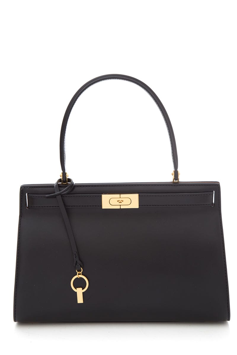 Tory Burch Black Lee Radziwill Top Handle Handbag