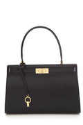 Tory Burch Black Lee Radziwill Top Handle Handbag