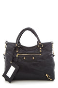 Balenciaga Black Leather City Handbag