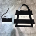 Balen Navy MeGLAMIum Cabas Tote Bag In Black And White, For Women,  Bags 14.1in/36cm