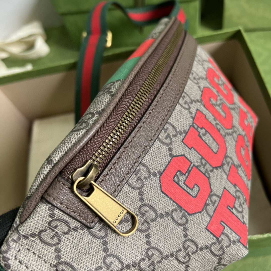 Glami Tiger Glami Belt Bag Beige And Ebony Glami Supreme Canvas For Women And Men  6in/16cm 675181 US7DC 9395
