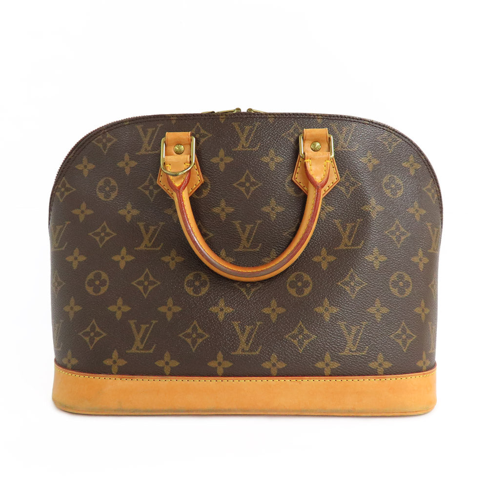 Louis Vuitton Alma M51130 Monogram Handbag Brown Leather