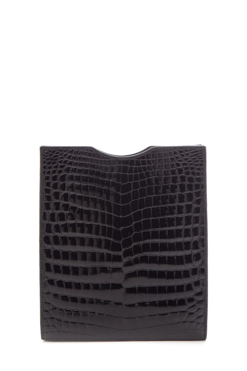 HermÃƒÆ’Ã‚Â¨s Black Crocodile Niloticus Onimaitou Crossbody