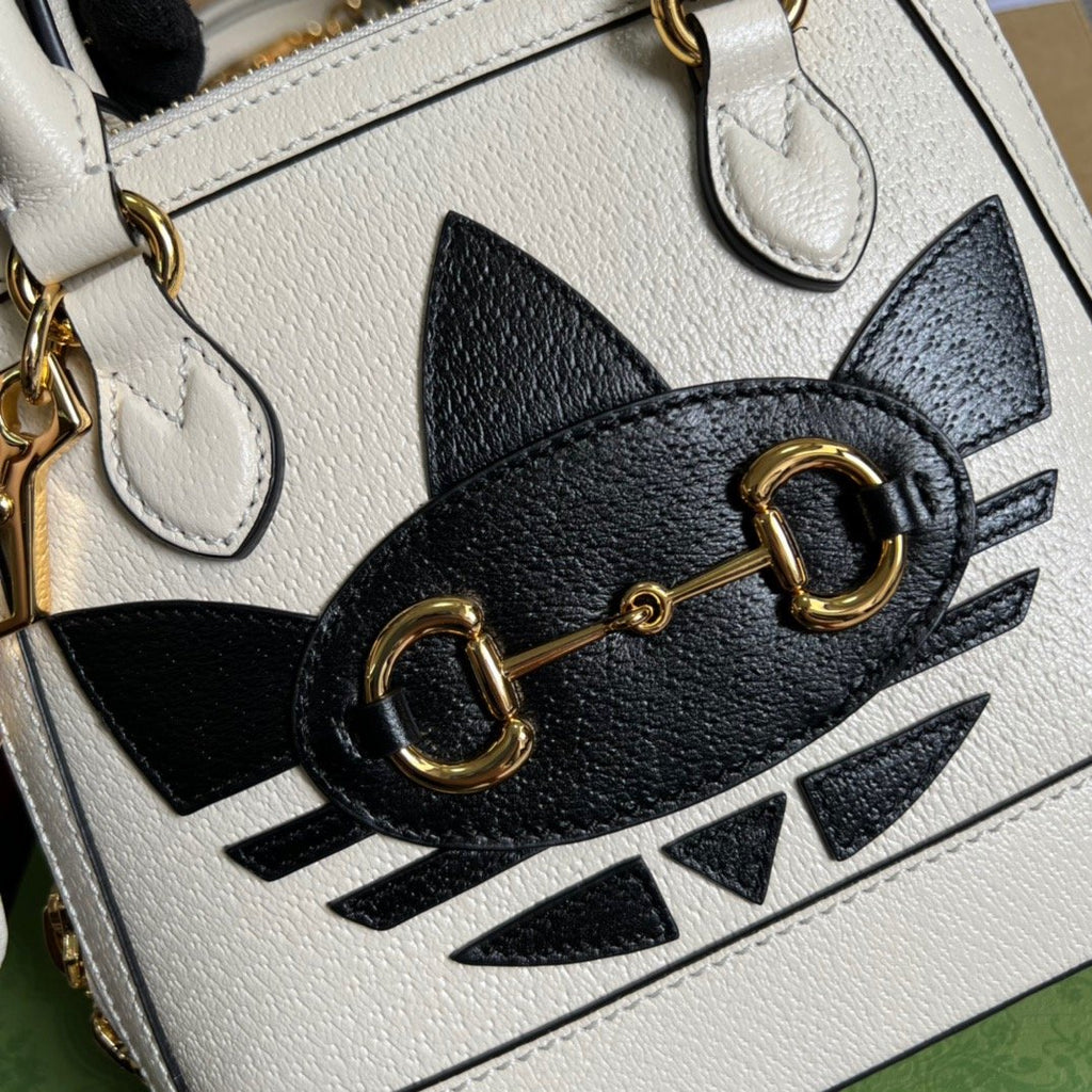 gg x Adidas Horsebit 1955 Mini Bag White For Women, Women’s Bags 7.9in/20cm gg‎ ‎677212 U3ZDG 8727