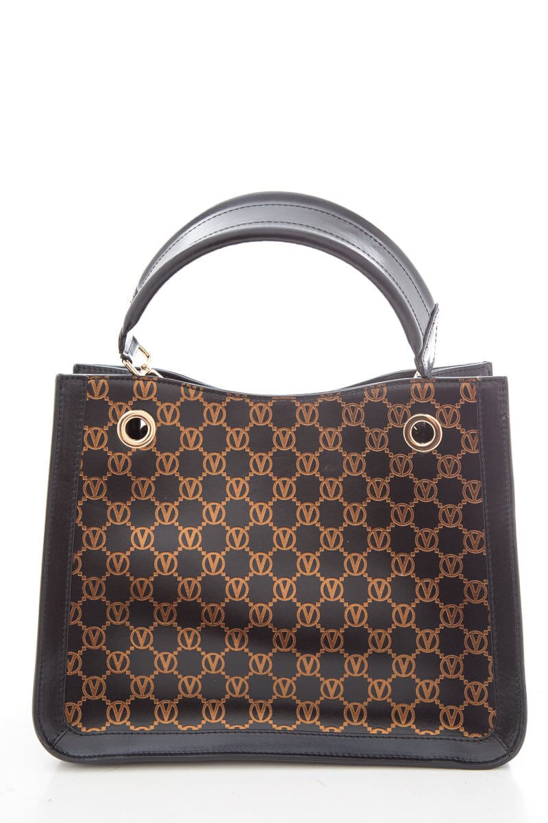 Valentino by Mario Valentino Brown Monogram Metallic Tote