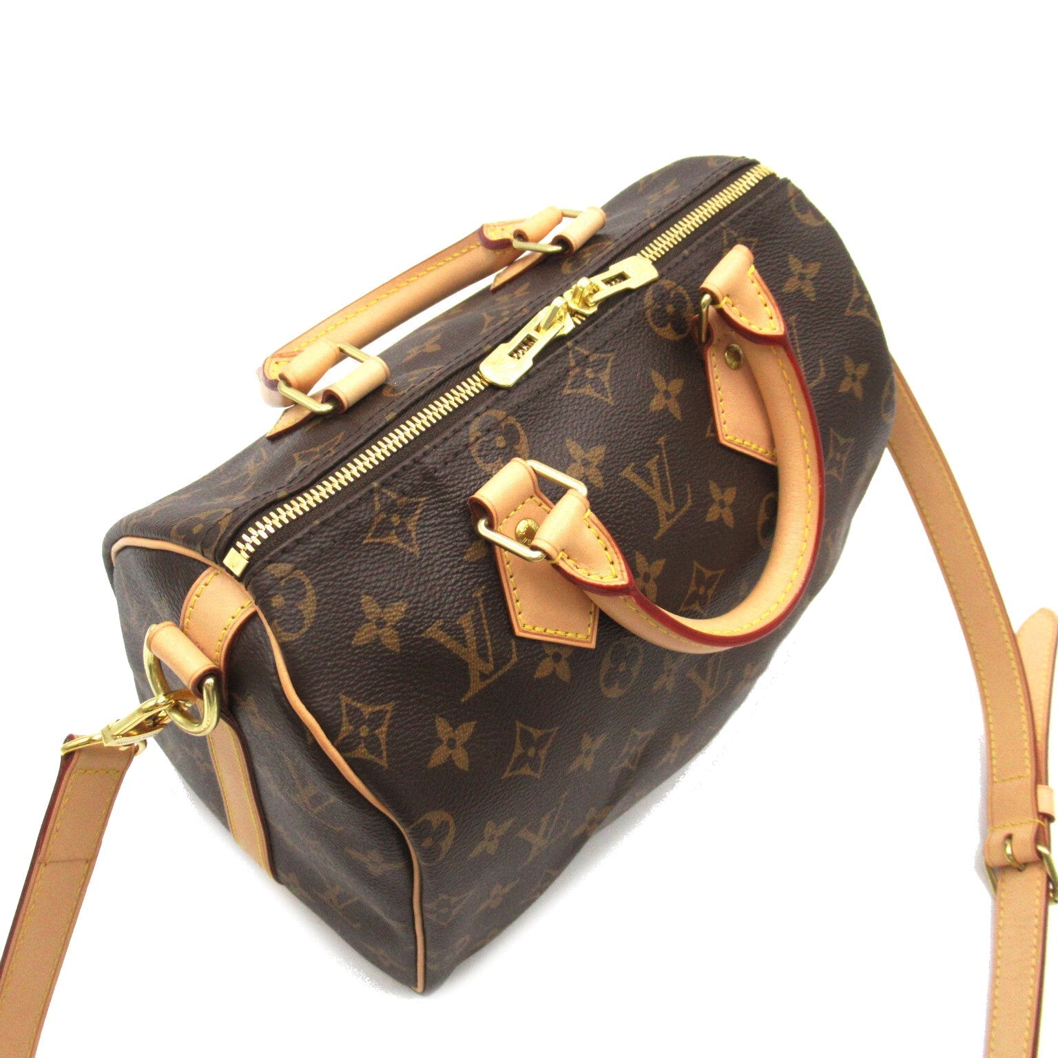 Louis Vuitton Speedy Bandouliere 25 2w Shoulder Bag PVC Coated Canvas Monogram  Brown M41113