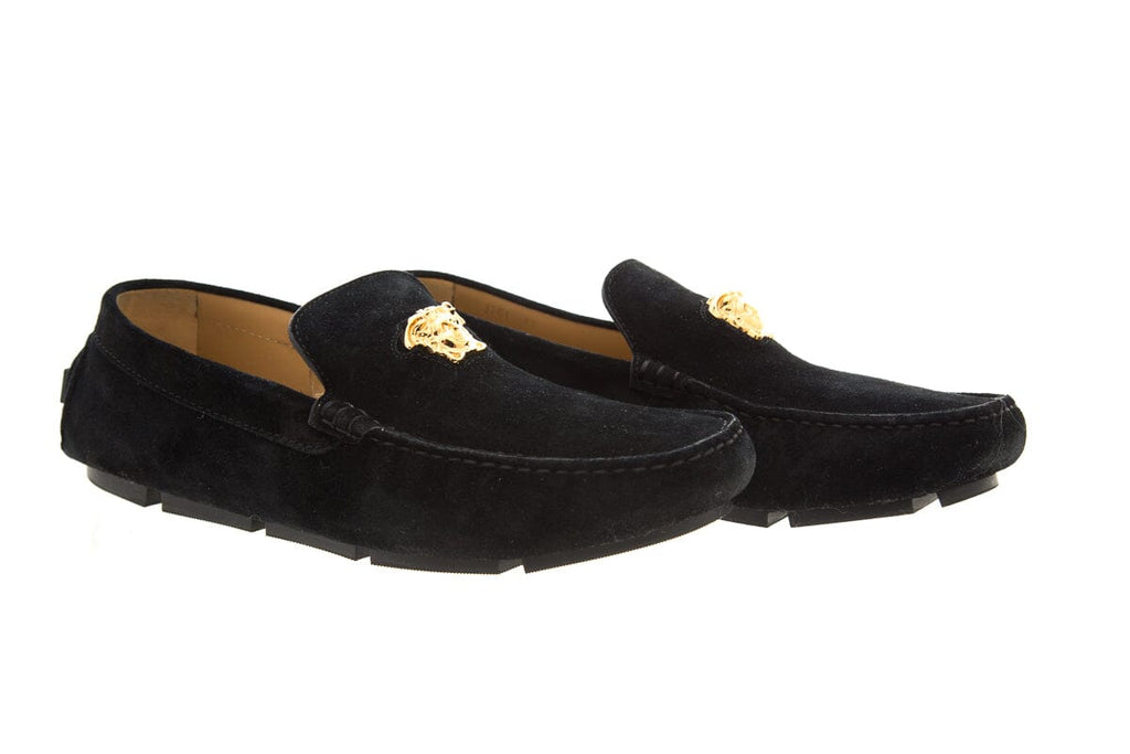 Versace "La Medusa" Black Moccasins SZ 10