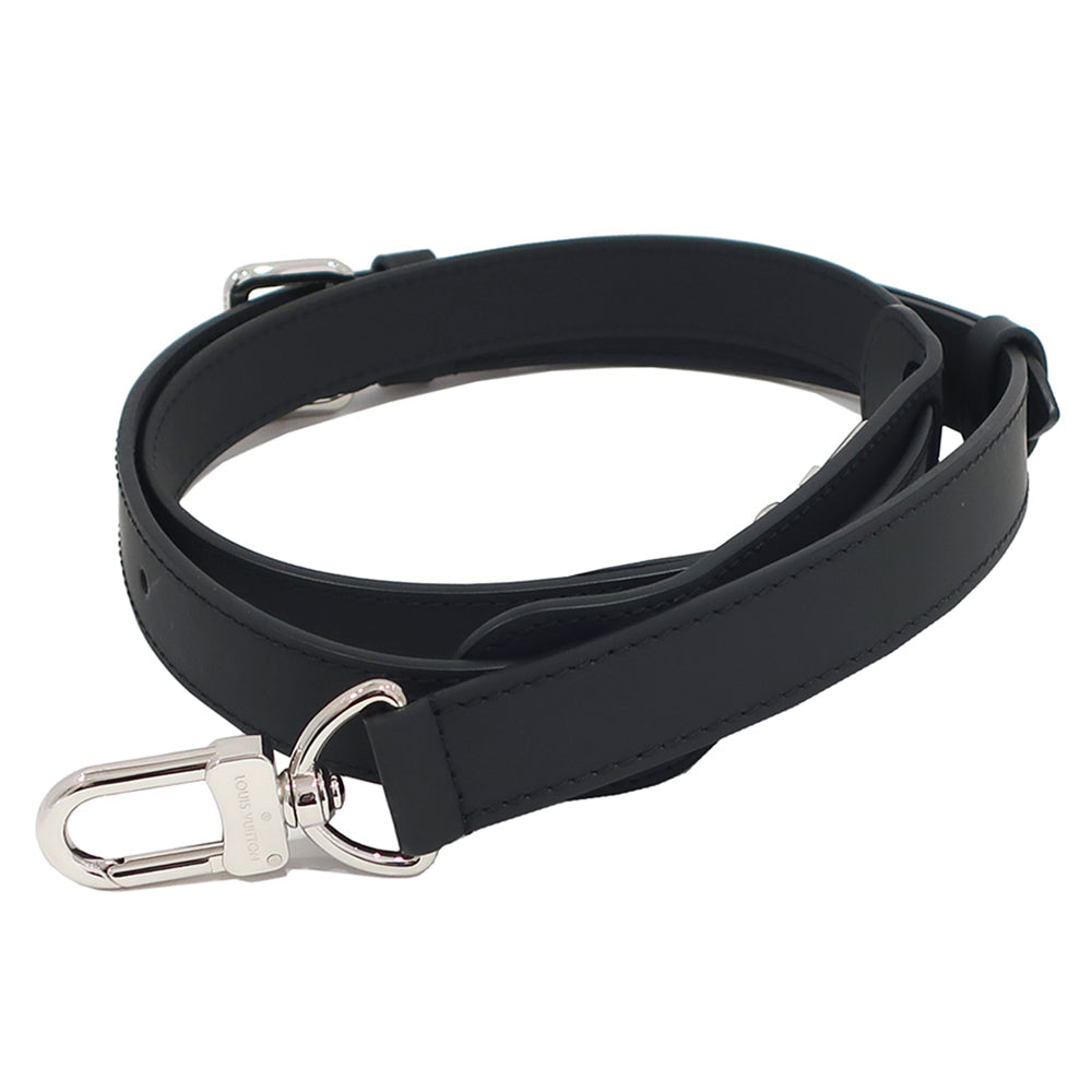 Louis Vuitton Bag Strap About 25mm Bag Accessories Black BK Silver G  Leather Length adjustable Minimum approximately 111.0cm to maximum approximately 1350cm Small And Other Console Only